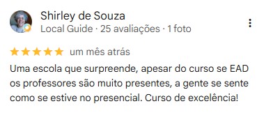 Avaliação de Shirley de Souza sobre a Centromediar