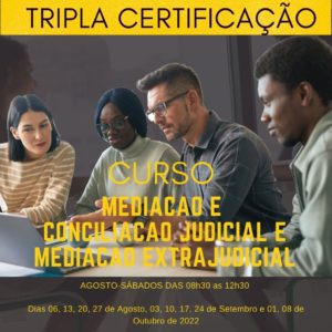 CURSO DE MEDIAÇÃO E CONCILIAÇÃO JUDICIAL E MEDIAÇÃO PRIVADA EAD T63